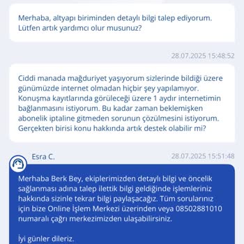 Kurulum Sorunu Ve Yetersiz Destek Nedeniyle İnternet Bağlantısı Sağlanamıyor