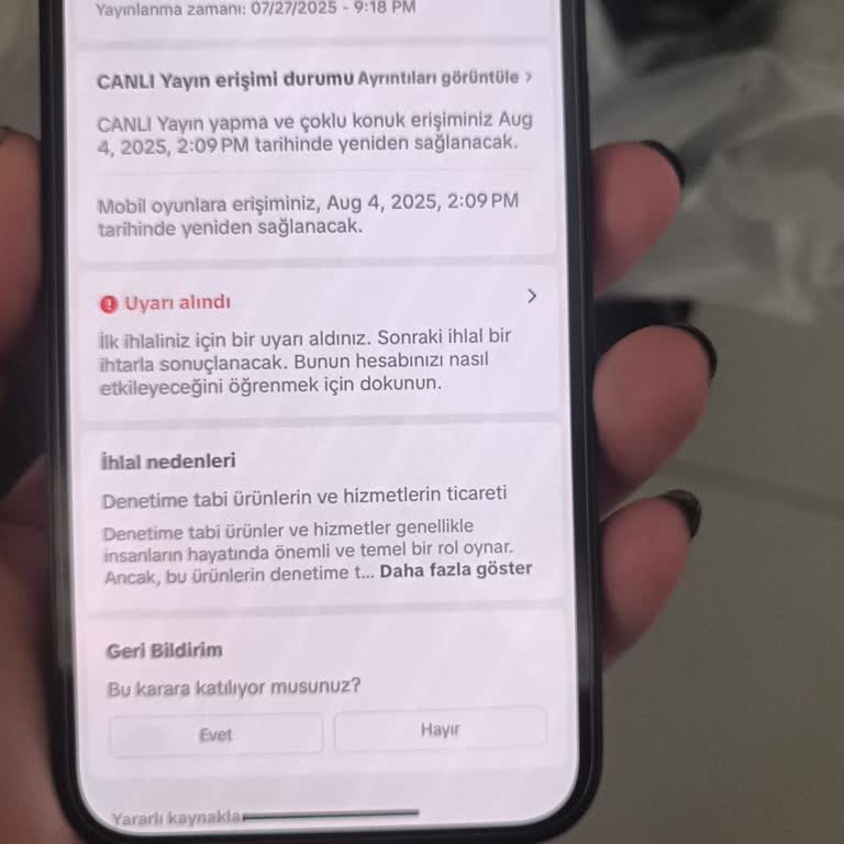 TikTok'ta Haksız Yayın Kısıtlaması Ve Ban Sorunu