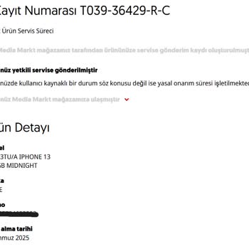 Media Markt'tan Alınan İphone 13'ün Arızası Ve Uzayan Değişim Süreci