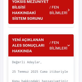 Fırat Üniversitesi ALES 2 Puanım Sistemde Görünmüyor, Yüksek Lisans Başvurum Riske Giriyor