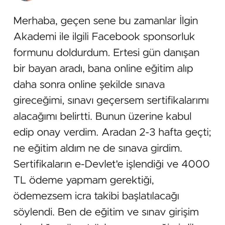 Eğitime Katılmadan Belge Gönderip Para İstediler, Tehdit Edildim!