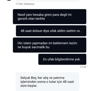 BTC Turk'te Para Transferi Sürecinde Bilgilendirme Eksikliği Ve Mağduriyet