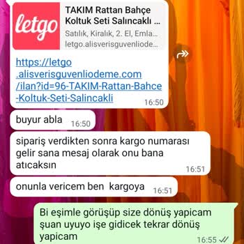 Letgo Üzerinden Alınan Ürünün Teslim Edilmemesi Ve Para Kaybı