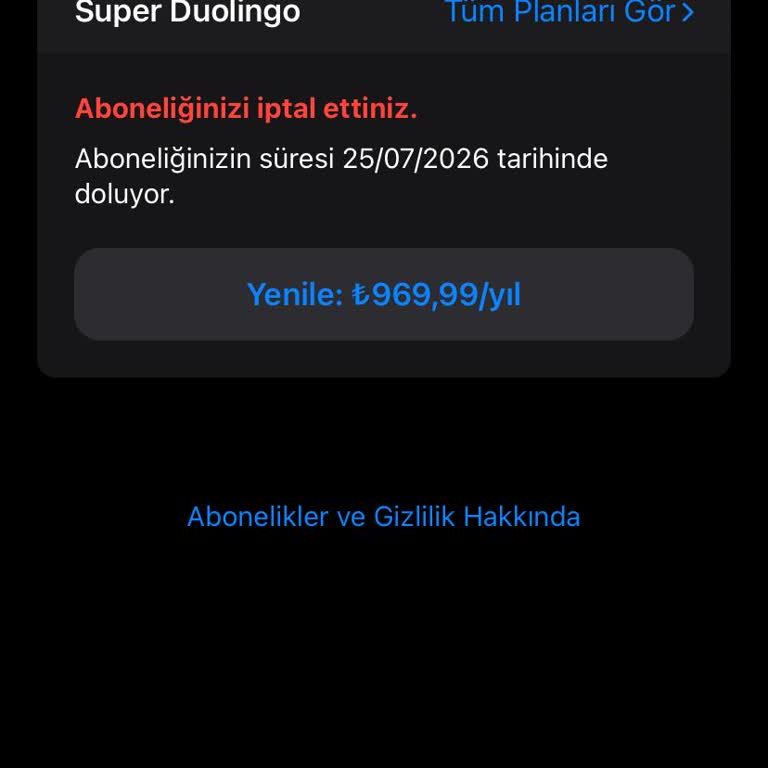 Duolingo Deneme Üyeliği Sonrası Bilgilendirme Yapılmadan Ücret Kesilmesi
