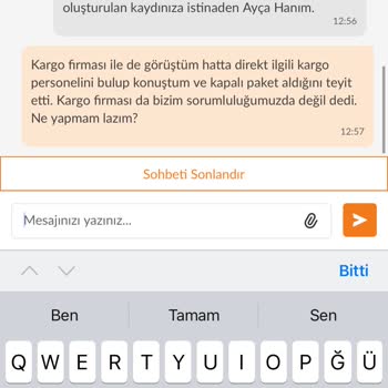 İade Edilen Ürünlerim Kayıp, Sorumluluk Kabul Edilmiyor
