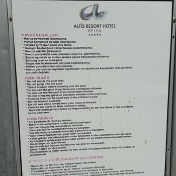 Altis Resort Hotel'de Keyfi Kurallar Ve Saygısız Muamele