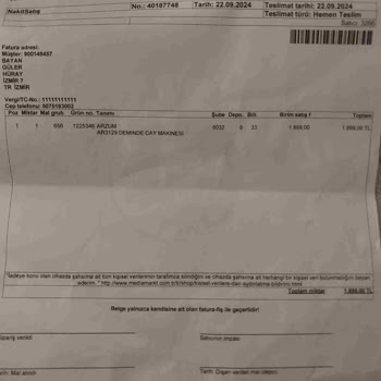 Arzum Demlikte Üretim Hatası Ve Yetersiz Servis Deneyimi