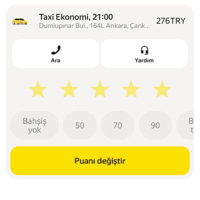 Yandex Go'da İndirimli Fiyatın Uygulanmaması Ve Fazla Ücret Alınması