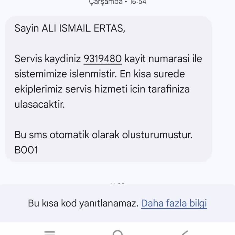 Servis Kurulumu İçin Günlerdir Dönüş Yapılmıyor