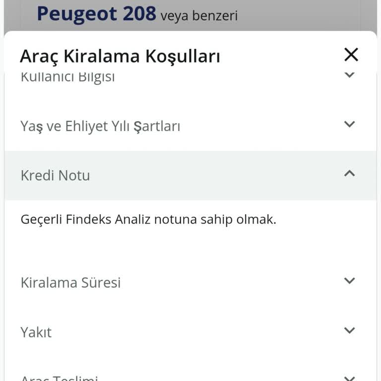 Belirsiz Findeks Kriteri Nedeniyle Araç Kiralama Mağduriyeti