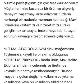 Mavi Pantolonlarda Yaşadığım Sorunlar Ve Müşteri Hizmetleri Hayal Kırıklığı