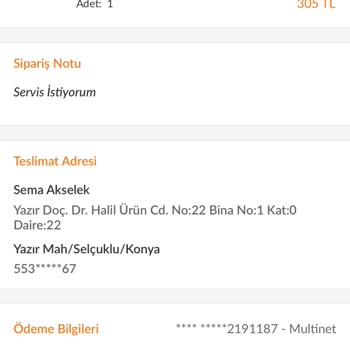 Siparişim Bank Üzerine Bırakıldı, İade Yapılmıyor