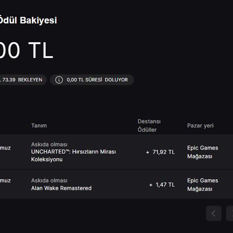 Epic Games Ödül Bakiyesi Halen Aktif Edilmedi