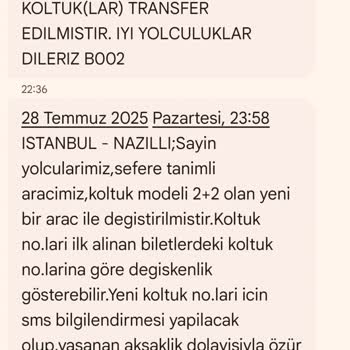Otobüs Değişikliği, Bilgilendirme Eksikliği Ve Ekstra Ücret Talebi