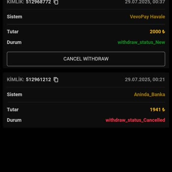 Kazanç Çekim Talebime Dönüş Yapılmıyor, Mağdur Edildim