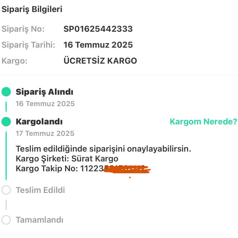 Sürat Kargo İle Gönderimim Günlerdir Esenyurt Aktarmada Bekliyor