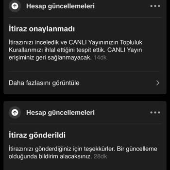Haksız Yere Tekrar Eden İhlal Nedeniyle Canlı Yayın Yapamıyorum