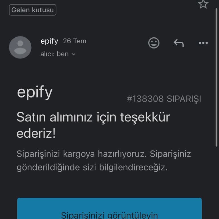 Epify Siparişim Kargoya Verilmedi Takip Bilgisi Yok Paramı İade Edin