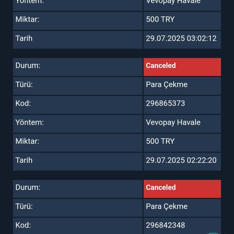 VevoPay İle Para Çekme İşlemi Gerçekleştiremiyorum