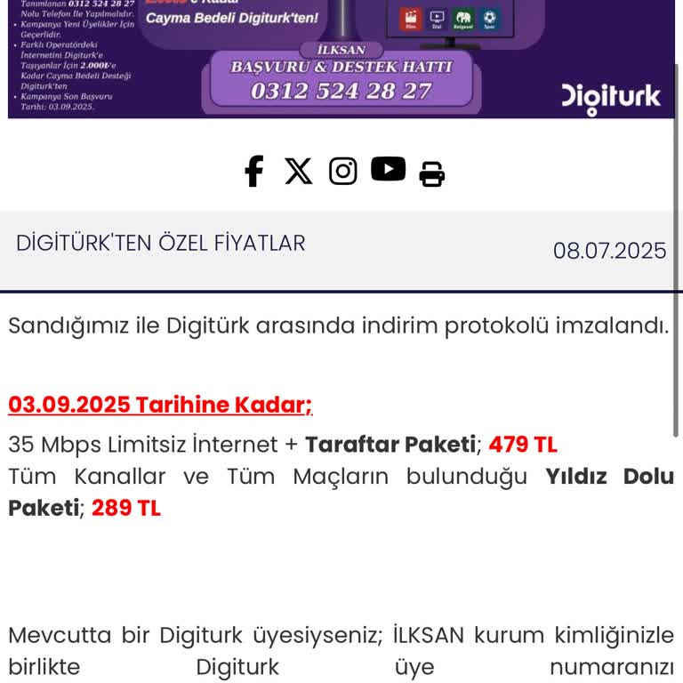 Digiturk İlksan İndirimi Ve Yüksek Cayma Bedeli Mağduriyeti