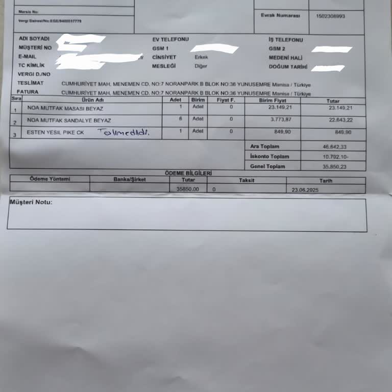 Doğtaş Mobilya'dan Aldığım Masa 40 Gündür Teslim Edilmiyor, İletişim Kurulamıyor