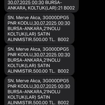 Satın Aldığım Koltuk Numarası Keyfi Şekilde Değiştirildi