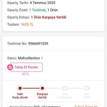 Yanlış Gönderilen Ürün İade Edilmesine Rağmen Param İade Edilmedi