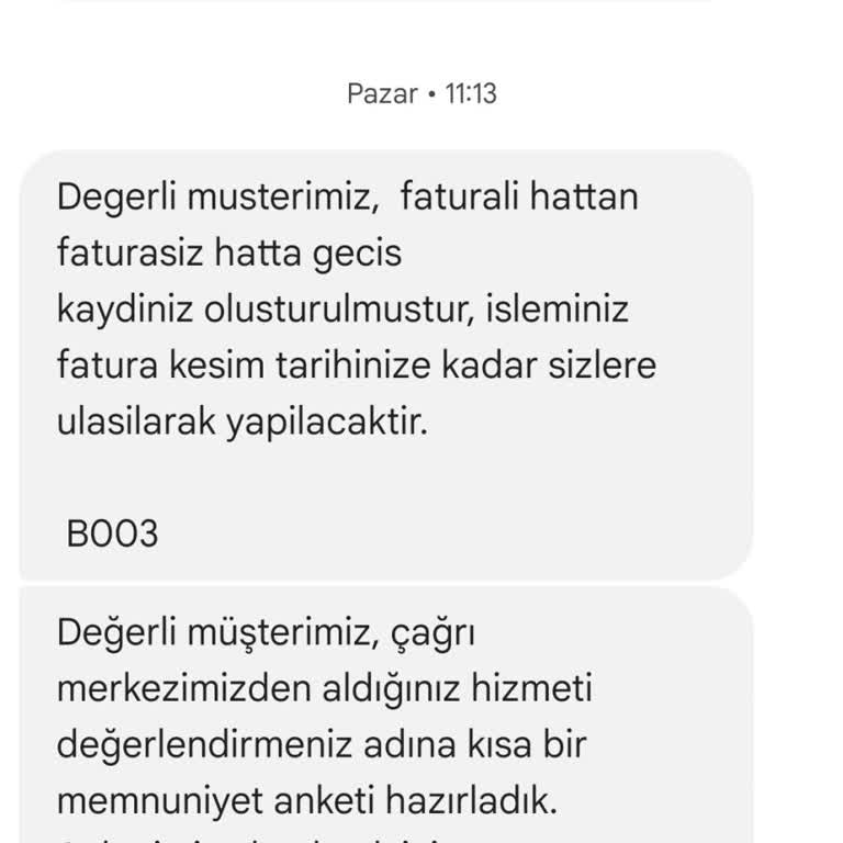 Vodafone Faturalıdan Faturasız Hatta Geçişte Gecikme Ve Yüksek Fatura Mağduriyeti