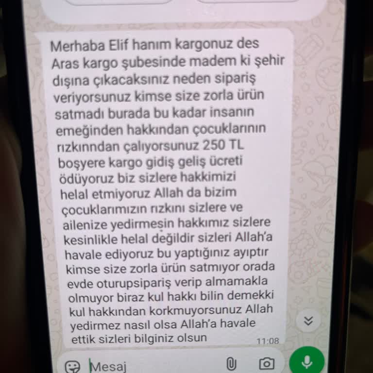 Sipariş İptali Sonrası Yoğun Ve Rahatsız Edici Mesajlar
