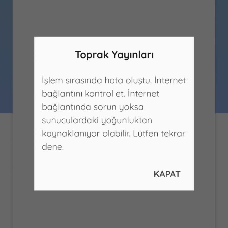 Toprak Yayıncılık Video Çözüm Uygulaması Sürekli Hata Veriyor