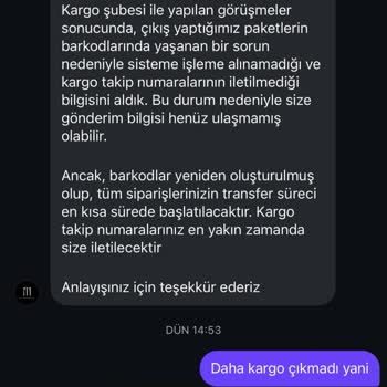 Siparişim Bir Haftadır Kargoya Verilmedi Firma Güven Vermiyor