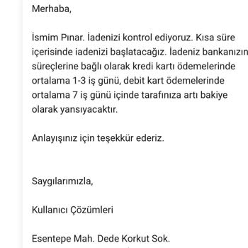 Sipariş Gelmedi, Para İadesi Yapılmıyor!