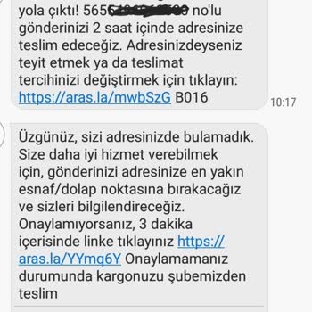 Aras Kargo Evdeyken Teslimat Yapılmadı, Şubeden Alınmaya Zorlandım!