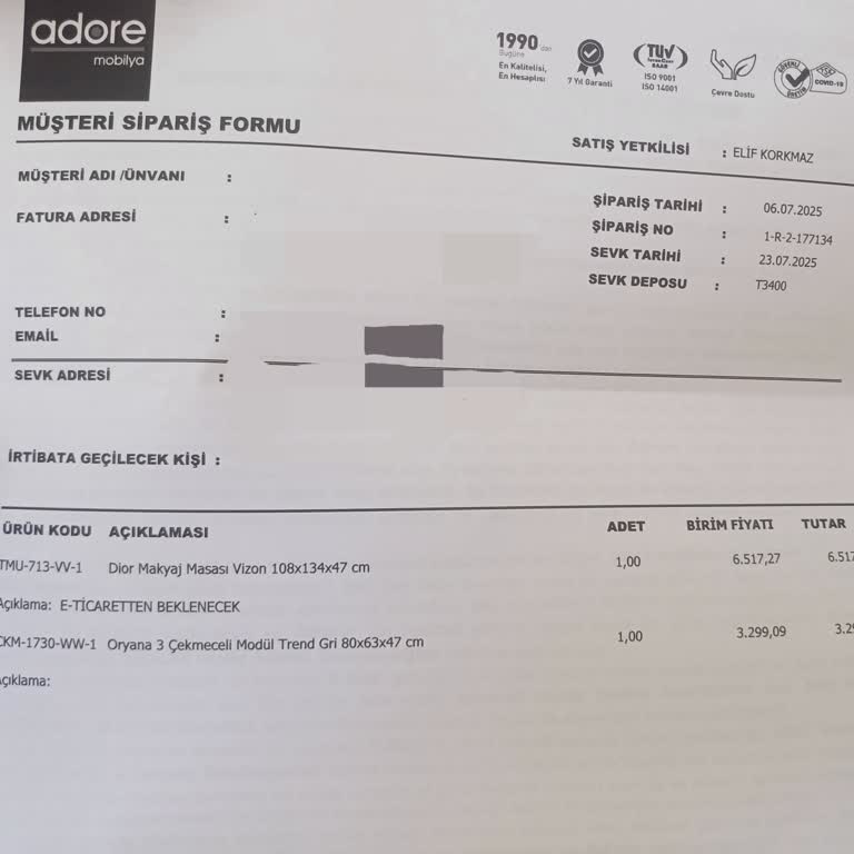 Teslimat Gecikmesi Ve İletişim Sorunlarıyla Hayal Kırıklığı Yaratan Alışveriş Deneyimi