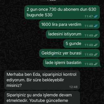 Satın Aldığım 2000 Youtube Abonesi Teslim Edilmedi Param İade Edilmiyor