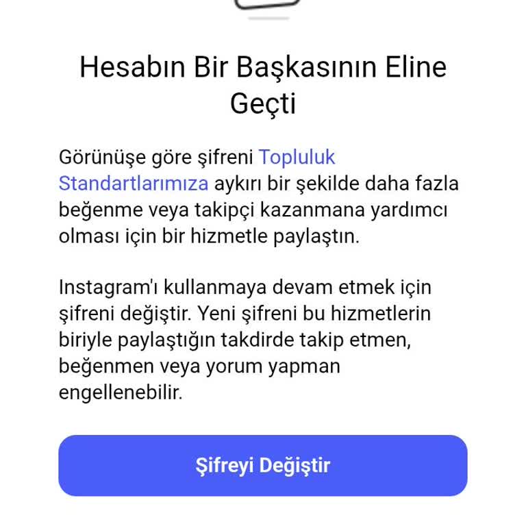 Yeni Açılan Instagram Hesabında Sürekli Uyarı Sorunu Ve Şifreye Erişememe!