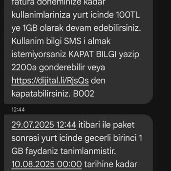 Turkcell Kullanılmayan İnternet İçin Haksız Ücretlendirme