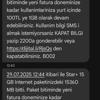 Turkcell Kullanılmayan İnternet İçin Haksız Ücretlendirme