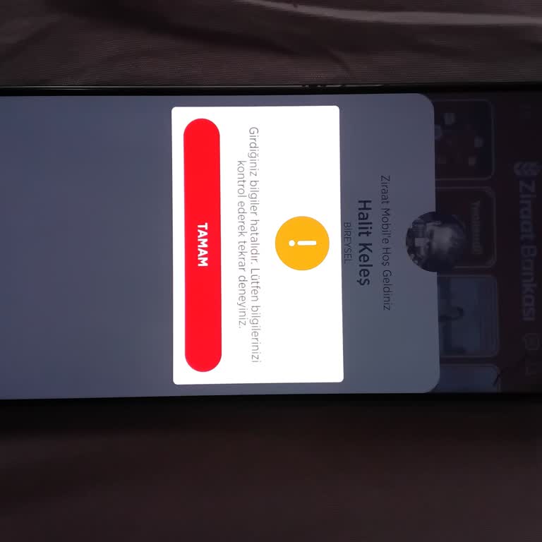 Ziraat Mobil Uygulamasına Girişte Sürekli Hata Alıyorum