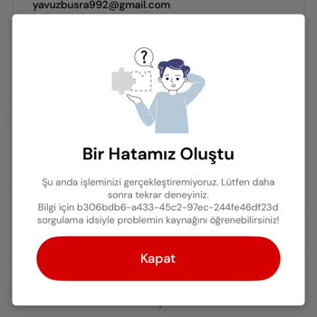 Uygulama Hatası Ve Müşteri Hizmetlerine Ulaşılamıyor