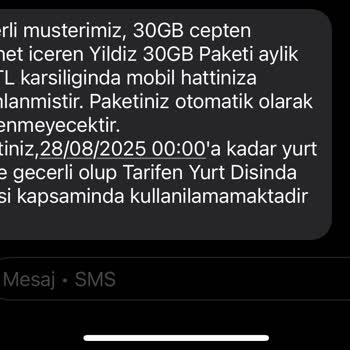 Ek İnternet Paketi Kullanım Sırası Hakkında Mağduriyet