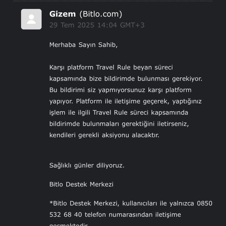 Bitlo Arasında USDT Transfer Sorunu: Müşteri Hizmetleri Yetersizliği!
