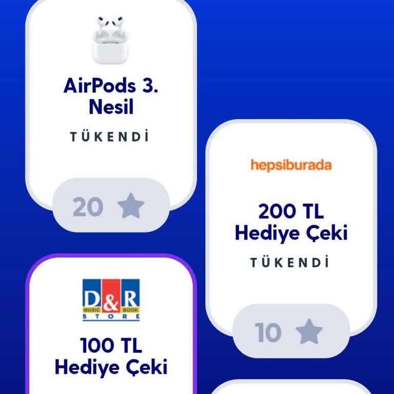 GNC Uygulamasında Biriken Yıldızlarla Hediye Alamama Sorunu