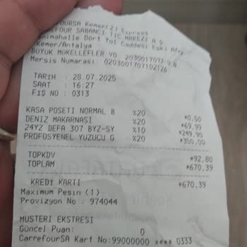 Carrefour Kemer Şubesi Bozuk Ürün Ve İade Sorunu