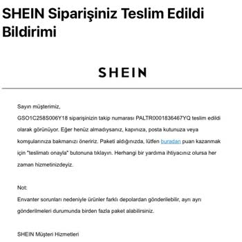 Shein Lieferung laut System zugestellt aber nie erhalten keine Erreichbarkeit