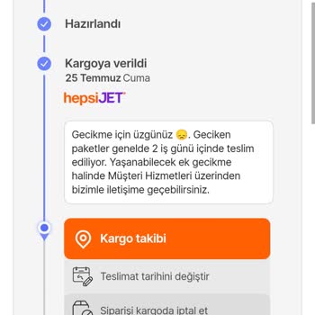 Hepsiburada Kargo Teslimatında Gecikme Ve İletişim Sorunu