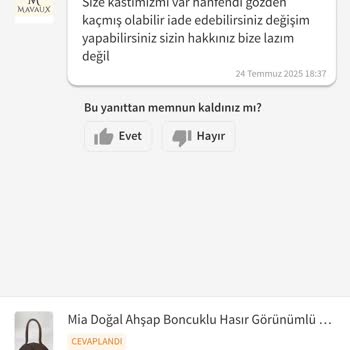 Mavaux.com 5 Gün Bekletip Para İadesi Yaptılar