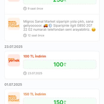 Migros Sanal Market’te Bilgilendirme Yapılmadan Siparişim İptal Edildi, Mağdur Oldum