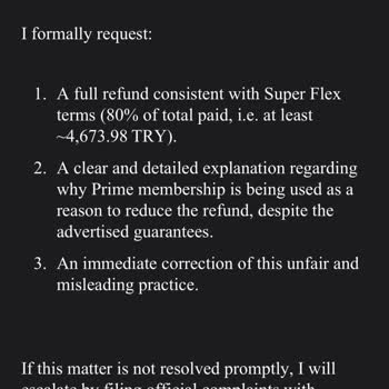 EDreams Koşulsuz İade Sözü Yerine Getirilmedi, Mağdur Edildim