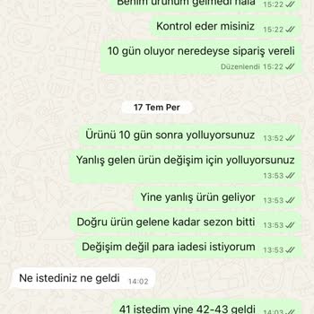 Yanlış Ürün Gönderimi Ve İletişim Sorunu Nedeniyle Mağduriyet